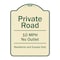 Signmission Designer Series-Private Road 10 Mph No Outlet Residents And Guests Only, 24" H, TG-1824-9772 A-DES-TG-1824-9772 - alternate 1